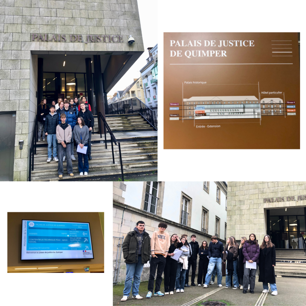 Visite au Palais de Justice de Quimper : Découverte du Tribunal Correctionnel par les élèves de Première STMG