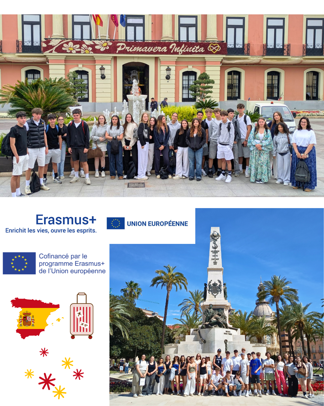 Premier échange Erasmus+ entre le Likès de Quimper et le lycée Mar Menor de San Javier (Espagne)